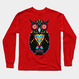 Day Of The Dead Owl Long Sleeve T-Shirt